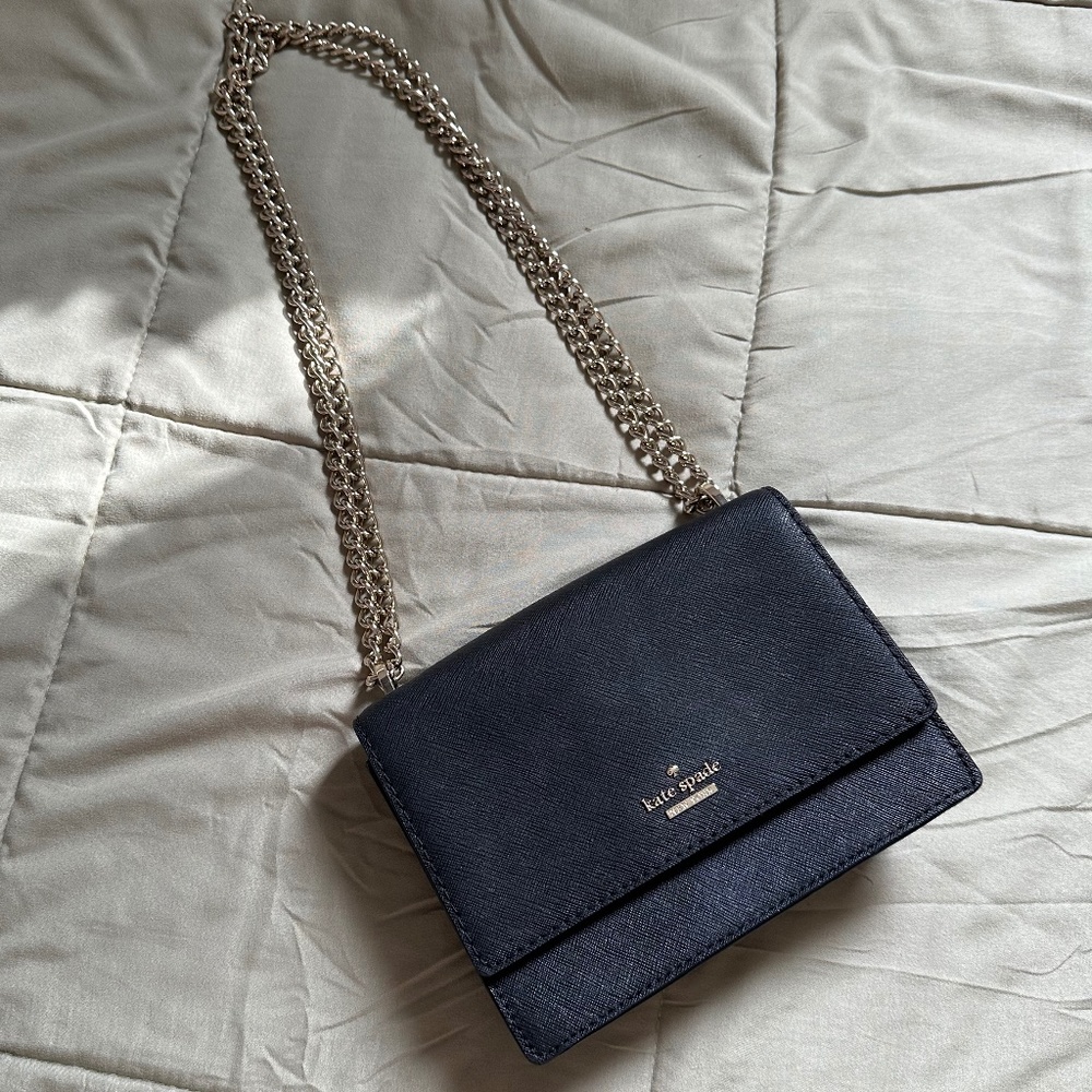 Kate Spade Crossbody Shoulder Chain Black Handbag